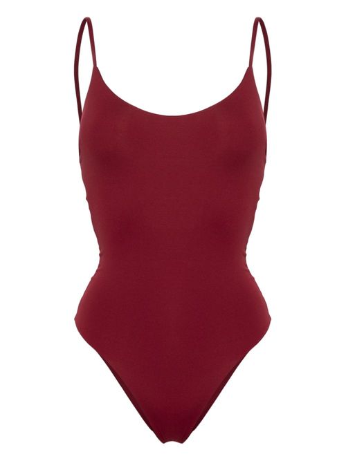 Fisico low-back swimsuit - Red