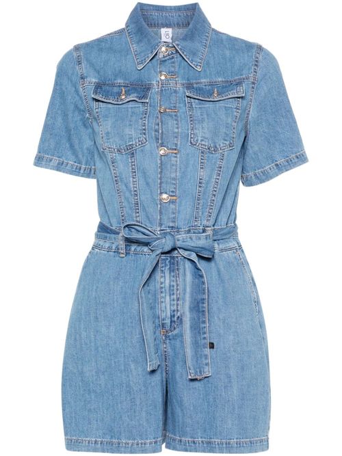 LIU JO belted denim playsuit...