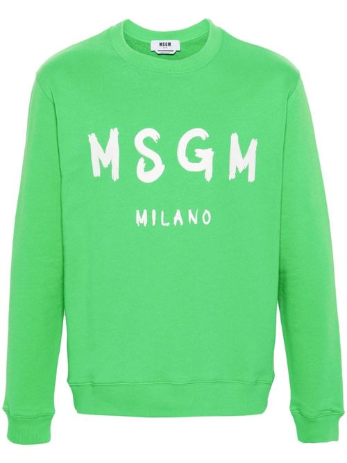 MSGM logo-print cotton...