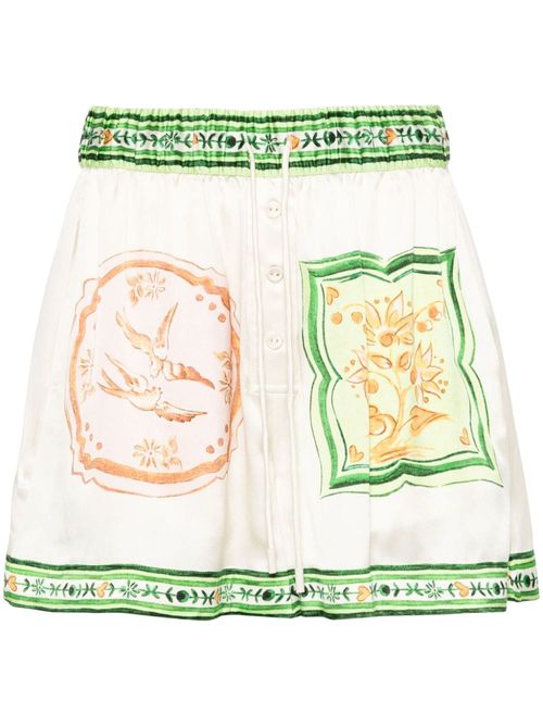 ALEMAIS Porcelain silk shorts...