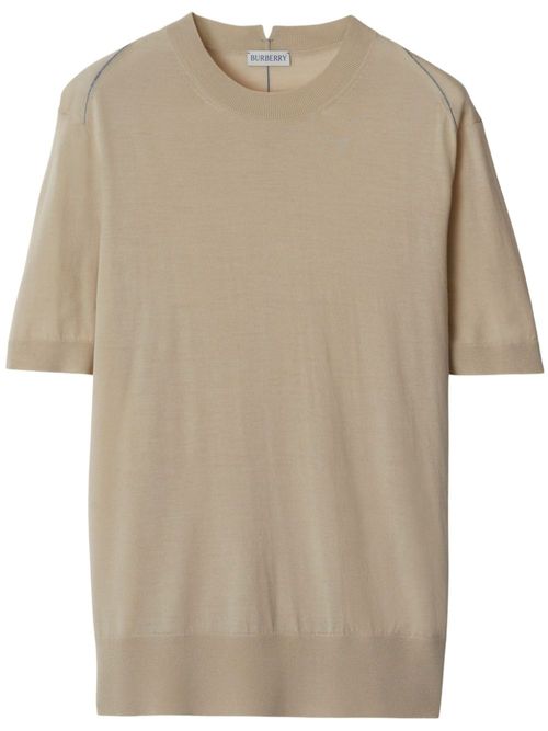 Burberry fine-knit wool top -...