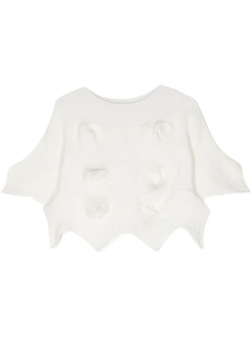 Issey Miyake ribbed cropped...