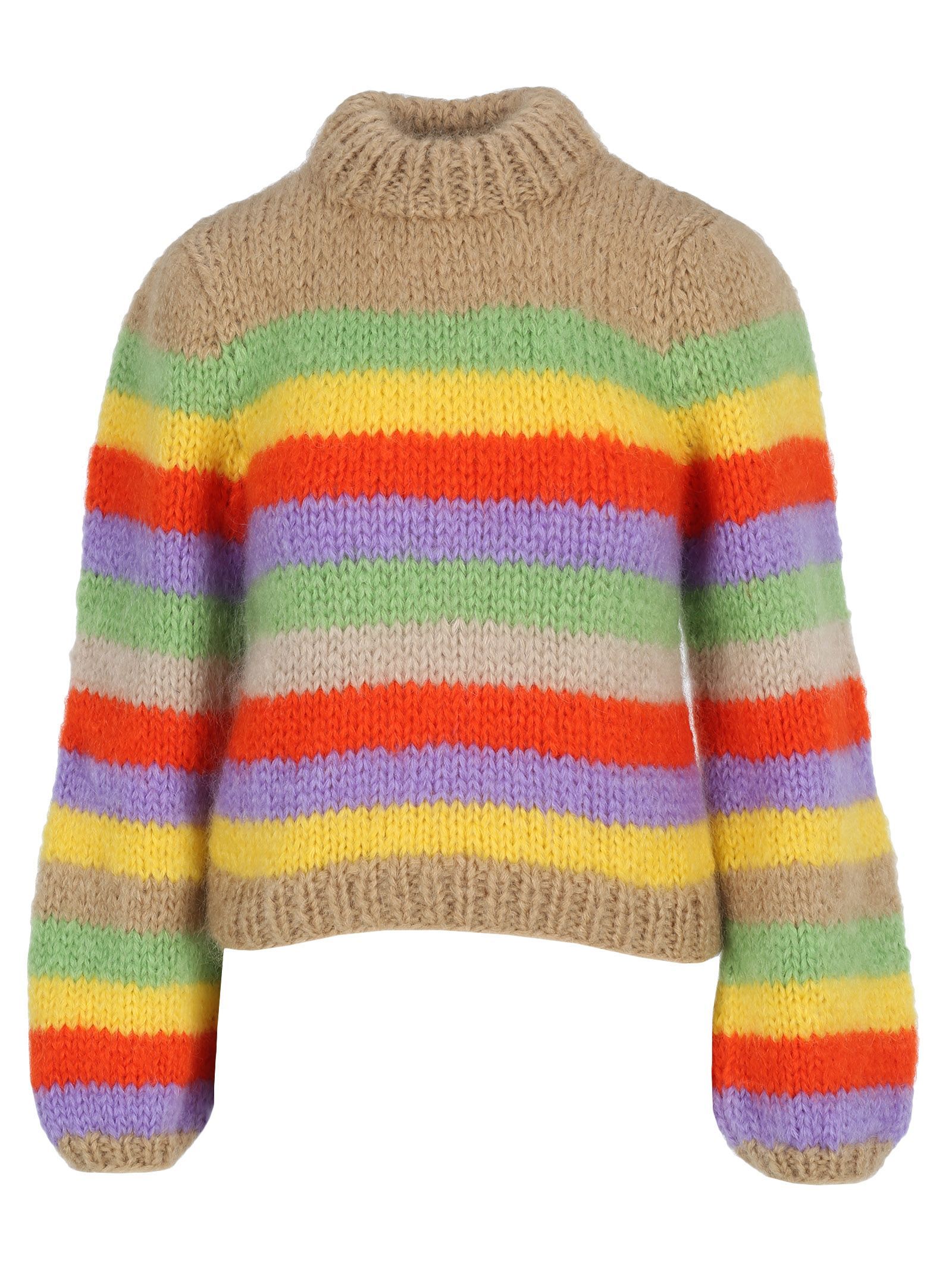 Ganni striped jumper cheap