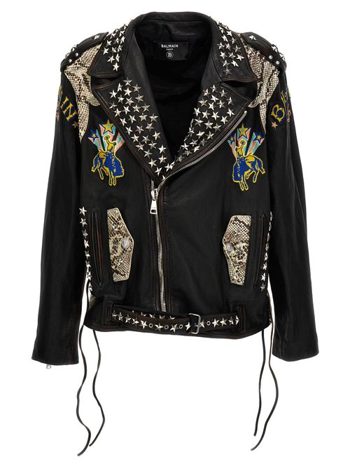 Balmain Western Leather Biker...