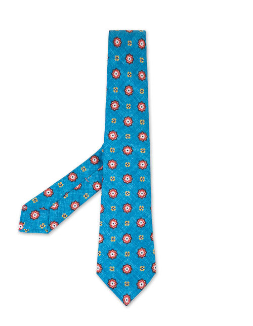 Kiton Light Blue Tie With...