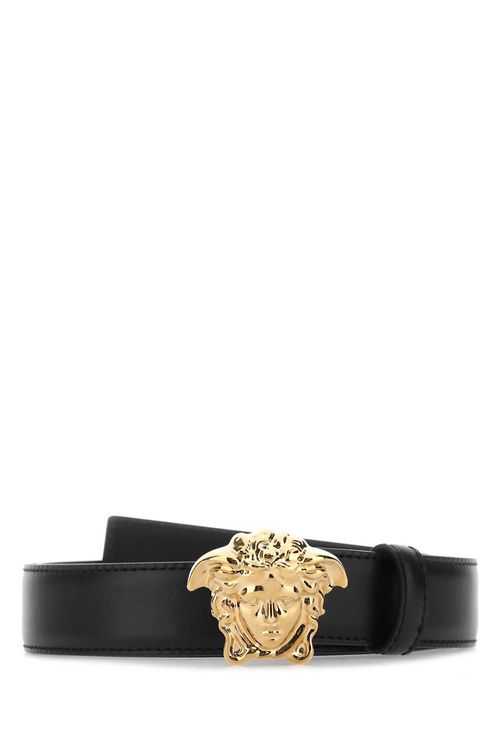 Versace Black Leather Belt