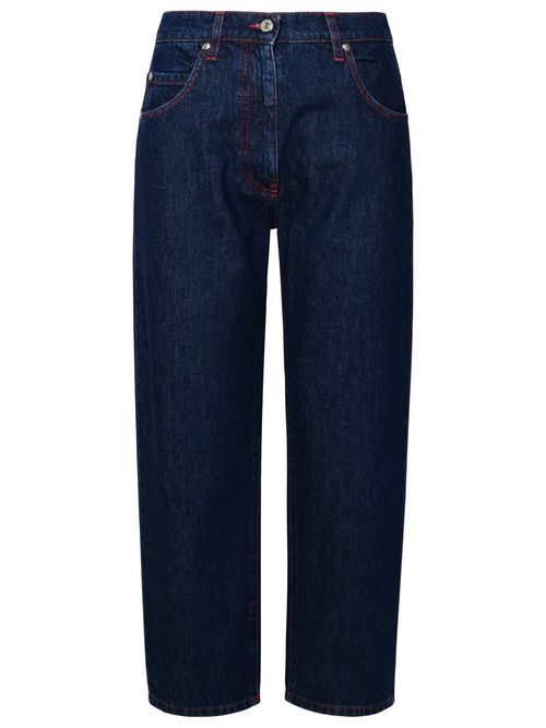 Msgm Blue Cotton Jeans