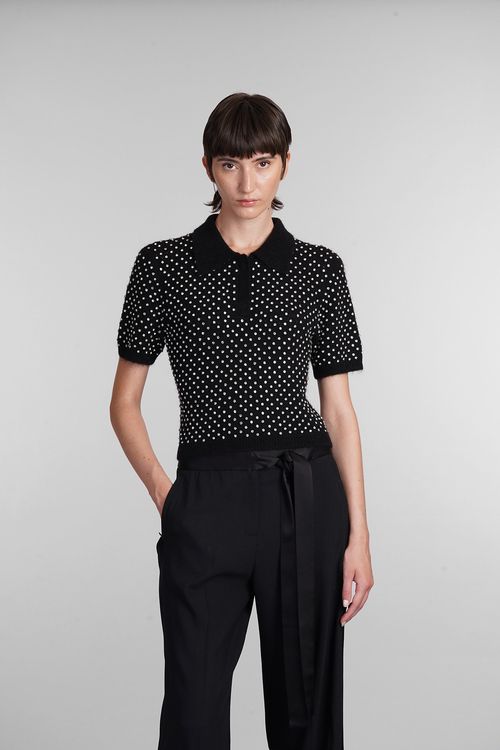 David Koma Polo In Black Wool