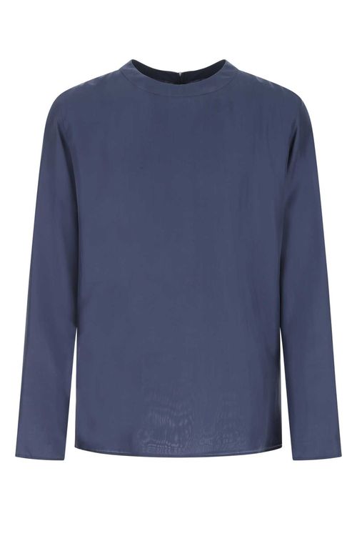 Zegna Blue Silk Shirt