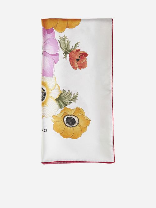 Ferragamo Anemones Print Silk...