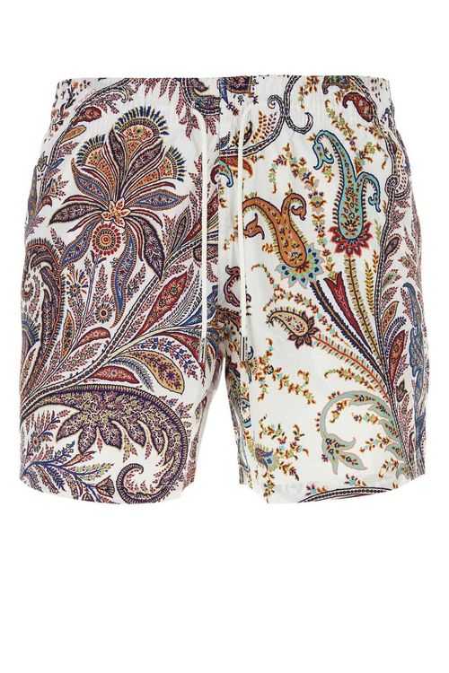 Etro Paisley-Printed Swim...