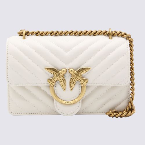 Pinko White Leather Love Mini...