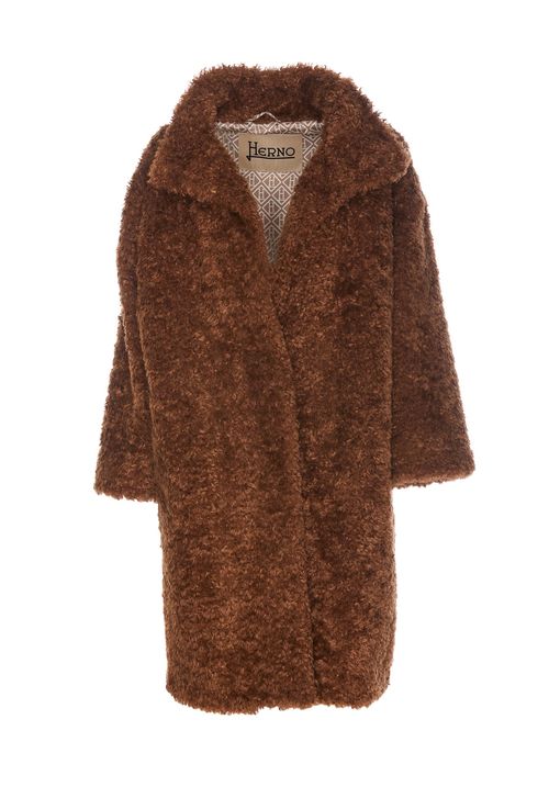 Herno Curly Faux Fur Coat