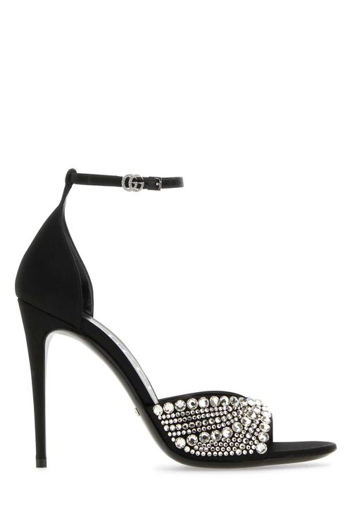 Gucci Embellished Satin Sandal