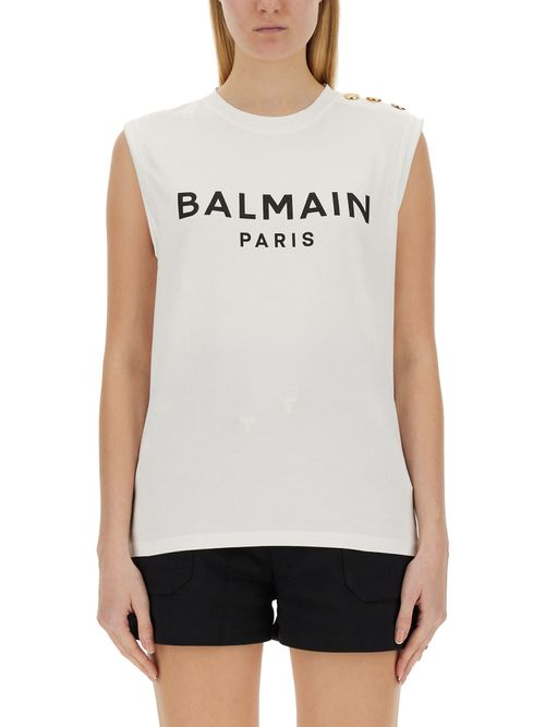 Balmain 3-Button Tank Top