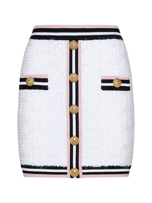 Balmain Monogram Knit Skirt