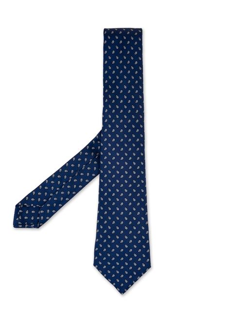 Kiton Blue Tie With Drops...