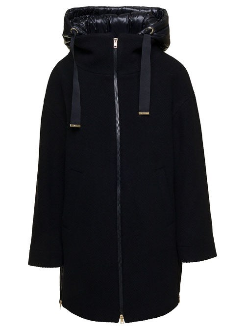 Herno Nylon Hood Wool Jacket