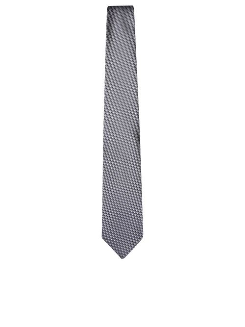 Tom Ford Geometric Silver Tie