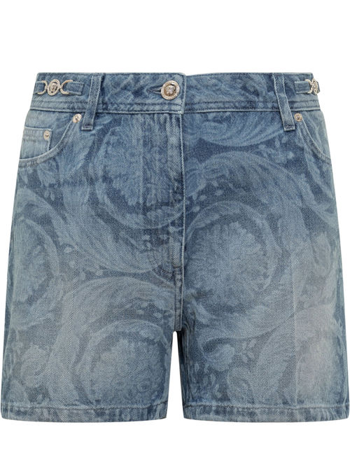 Versace Shorts In Denim With...