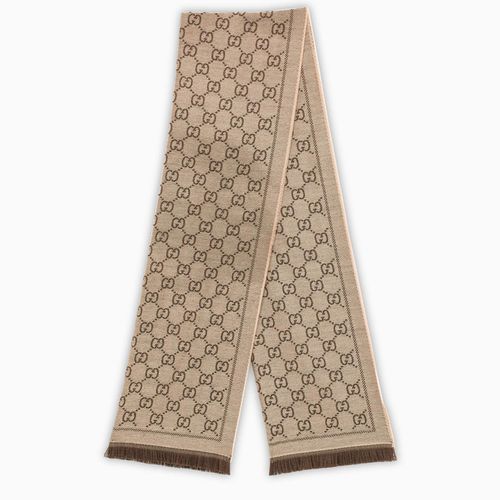 Gucci Light Brown Scarf With...