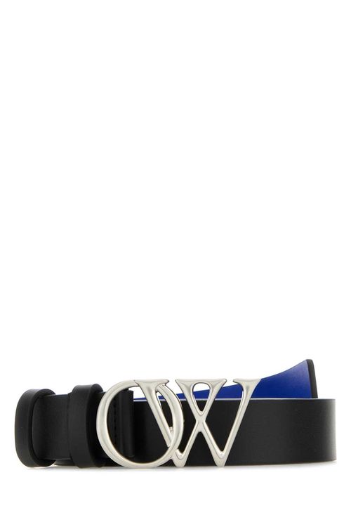 Off-White Black Leather Belt