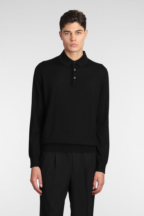 Zegna Polo In Black Cashmere