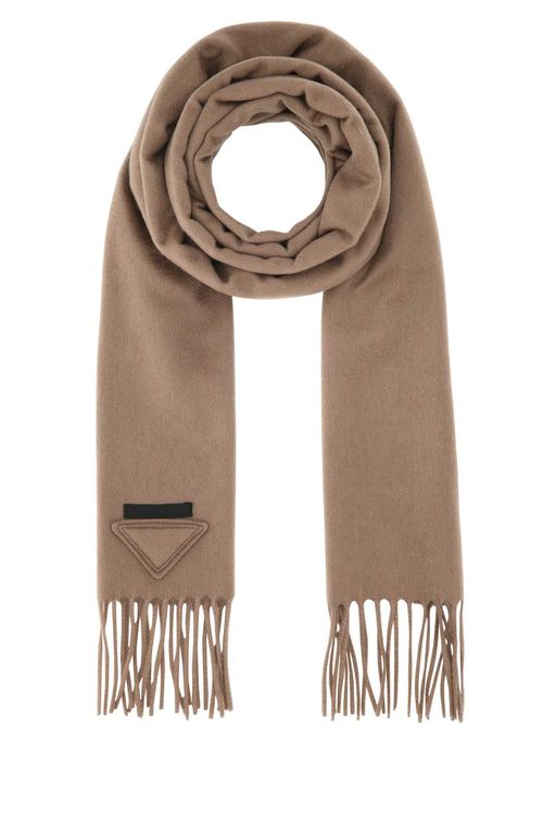 Prada Camel Cashmere Scarf