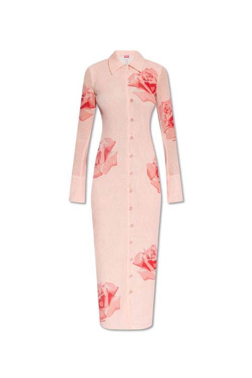 Kenzo Rose Knit Midi Dress