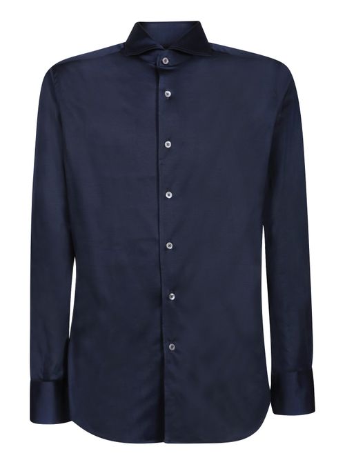 Canali Cotton Blue Shirt