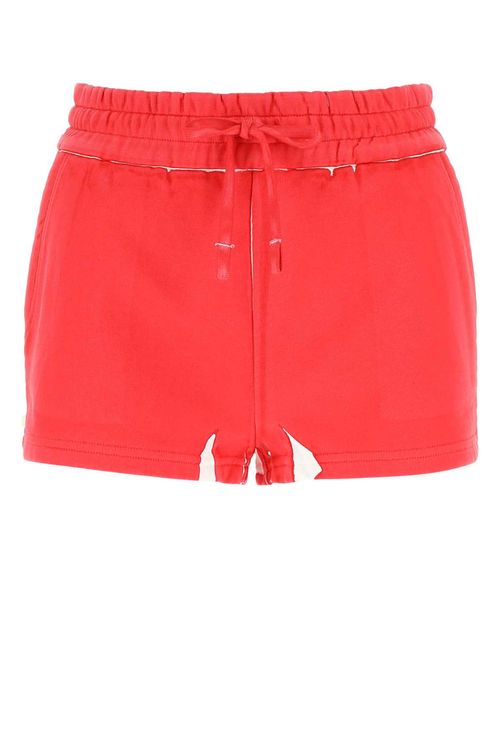 Miu Miu Red Cotton Shorts