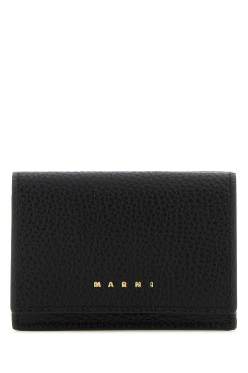 Marni Black Leather Wallet