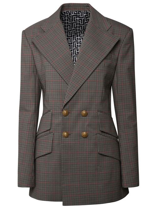 Balmain Houndstooth Wool...