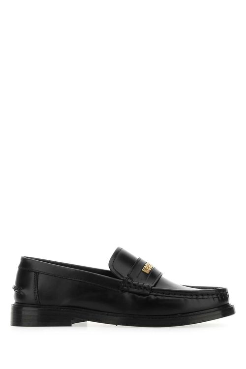 Moschino Black Leather Loafers