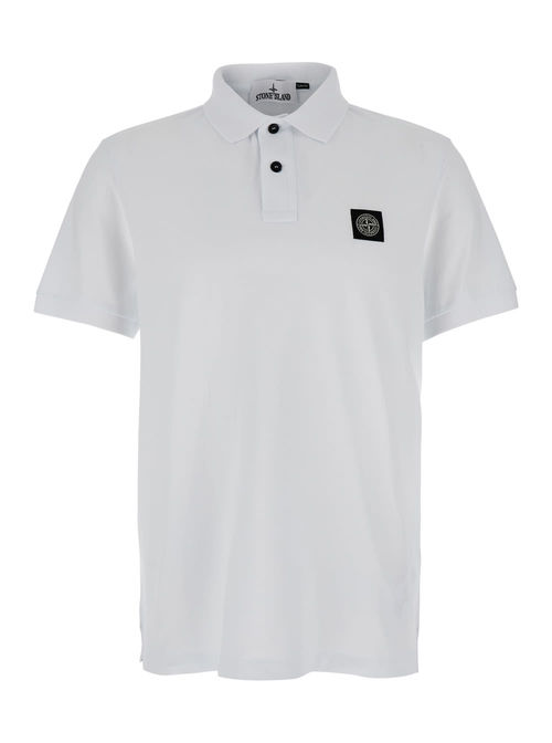 Stone Island White Polo Shirt...