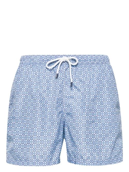 Fedeli Blue Swim Shorts With...