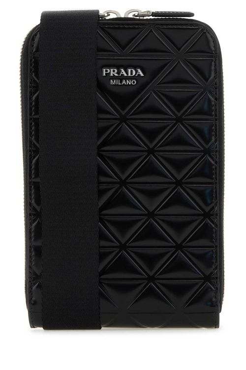 Prada Black Leather Phone Case