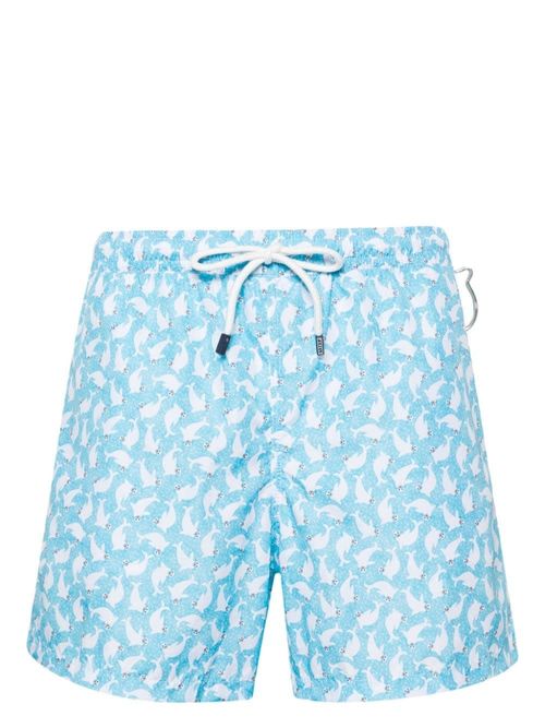 Fedeli Light Blue Swim Shorts...