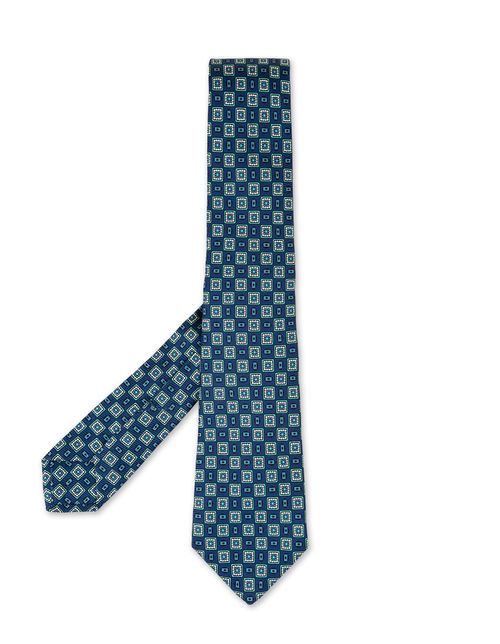 Kiton Blue And Green Tie With...