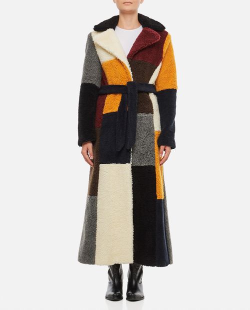 Irié Patchwork Shearling Coat