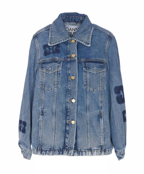 Ganni Patch Logo Denim Jacket