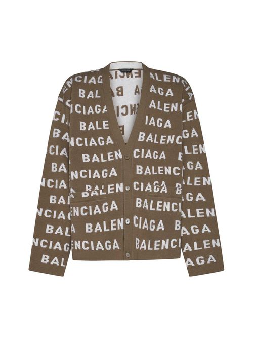 Balenciaga Logo Intarsia-Knit...