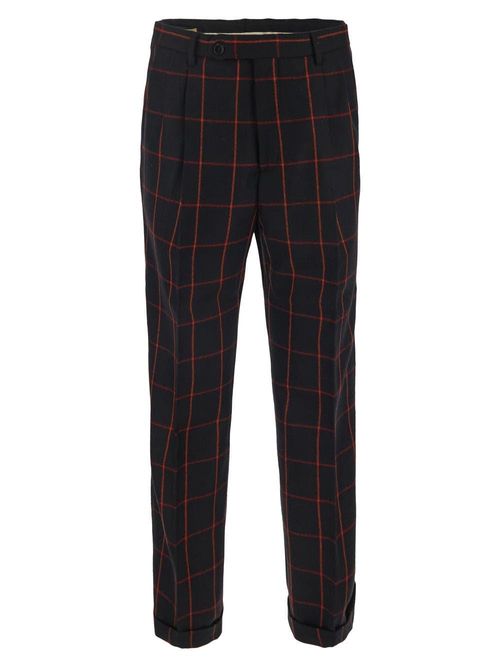 Gucci Check Wool Trousers