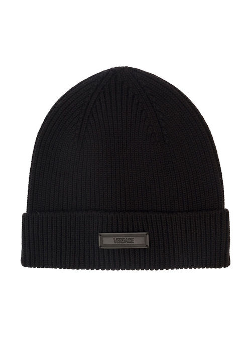 Versace Beanie Logo Pelle