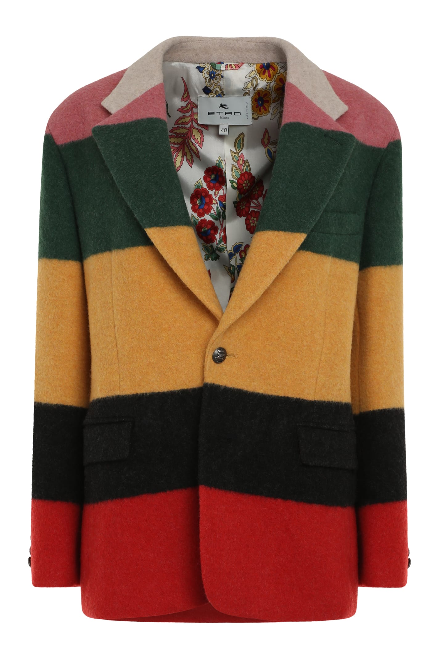 Etro Striped Wool Coat 971.44 Grazia
