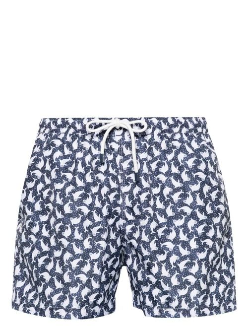 Fedeli Blue Swim Shorts With...