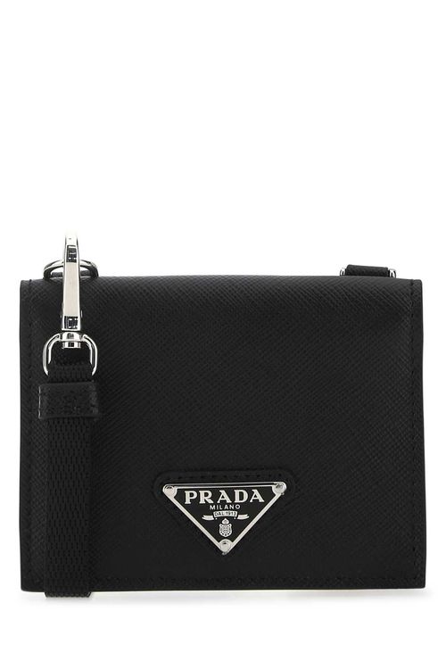 Prada Black Leather Cardholder