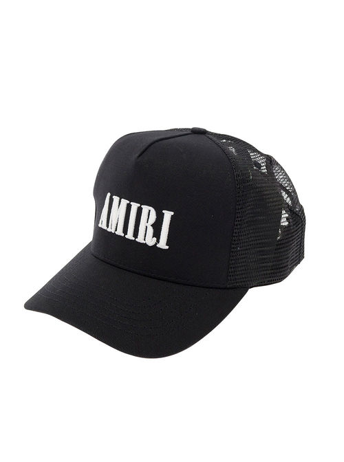 Amiri Black Baseball Cap With...