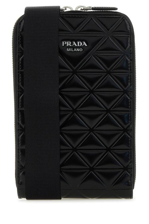 Prada Black Leather Phone Case