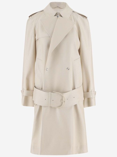 Burberry Silk Blend Trench...